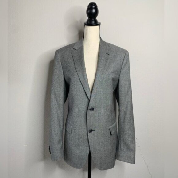 Theory Gray Oversized Single Breasted Blazer - Picture 1 of 11